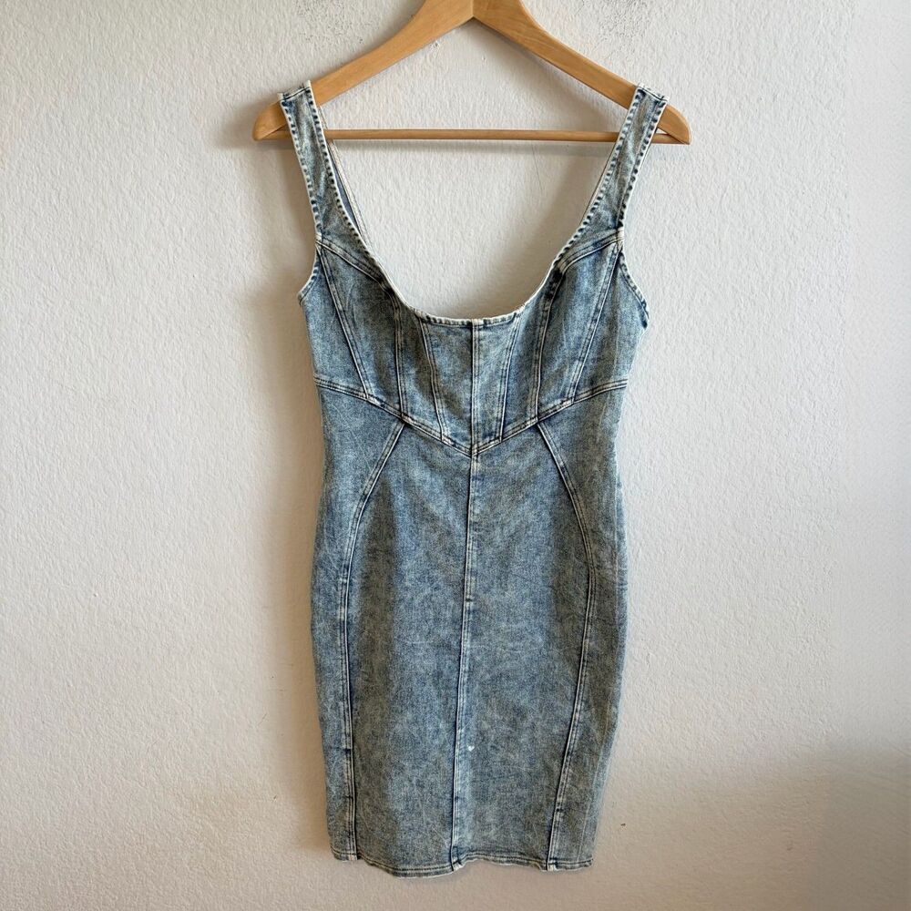 Hello Molly Light Denim Blue Mini Dress